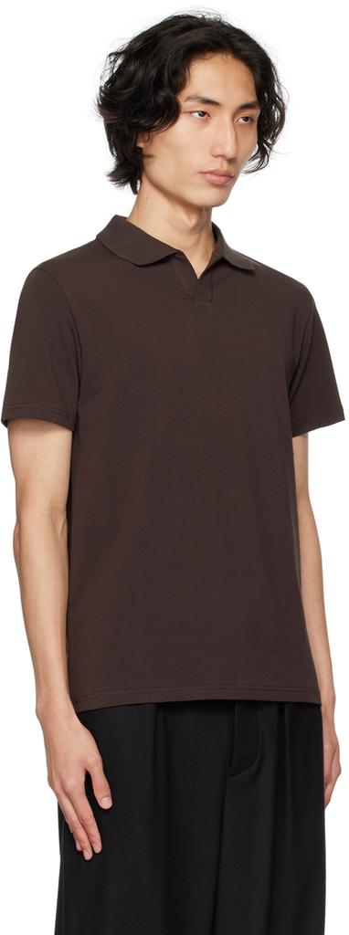 Filippa K Brown Open Placket Polo