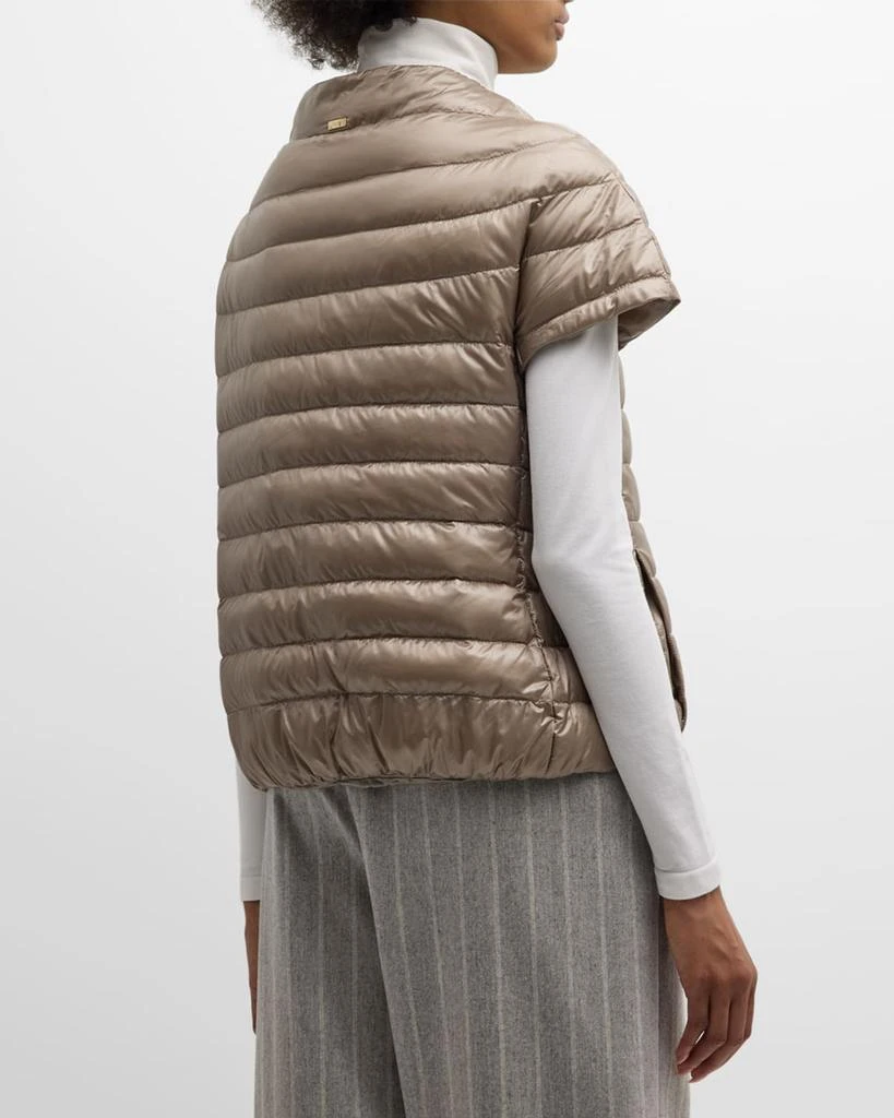 Herno Emilia Water-Resistant Ultralight Nylon Puffer Cape 6