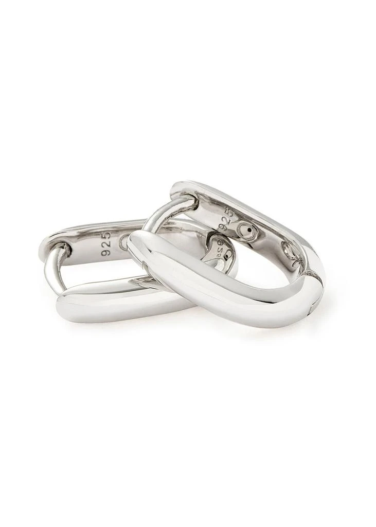 Missoma Classic Ovate sterling silver hoop earrings 3