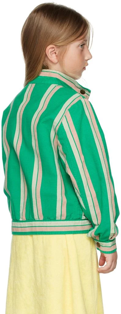 The Animals Observatory Kids Green Stripes Tiger Jacket 4