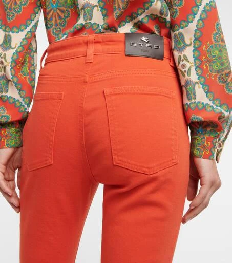 ETRO Embroidered mid-rise flared jeans 6