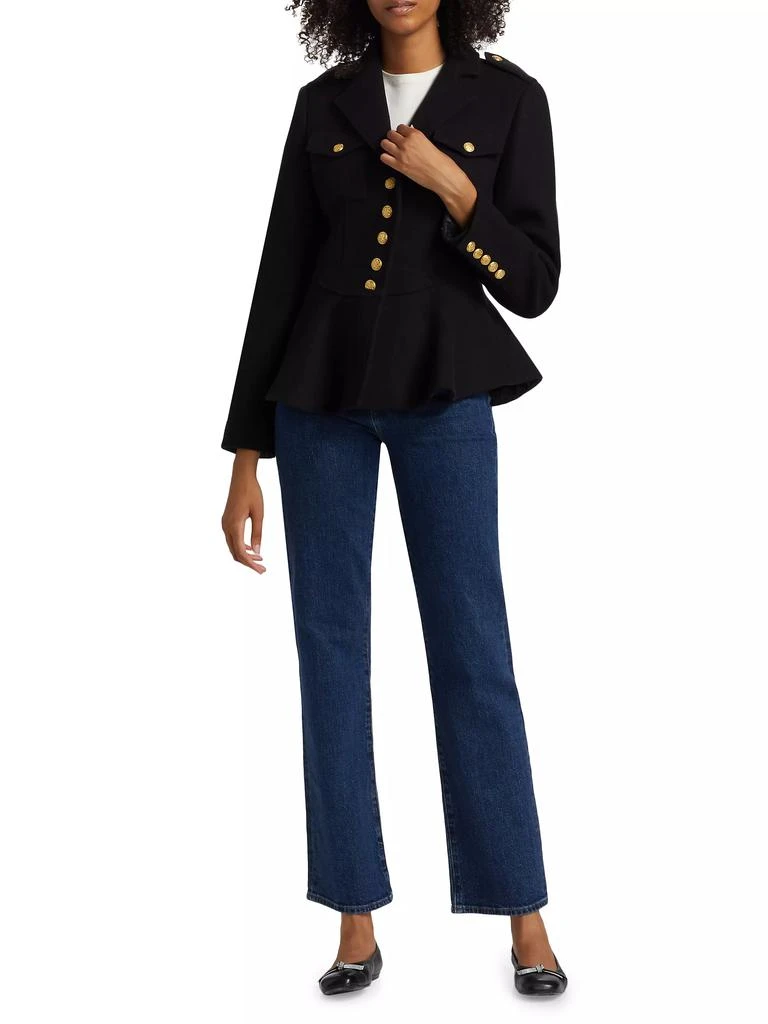 LOVESHACKFANCY Renaud Military Theda Wool-Blend Jacket 2
