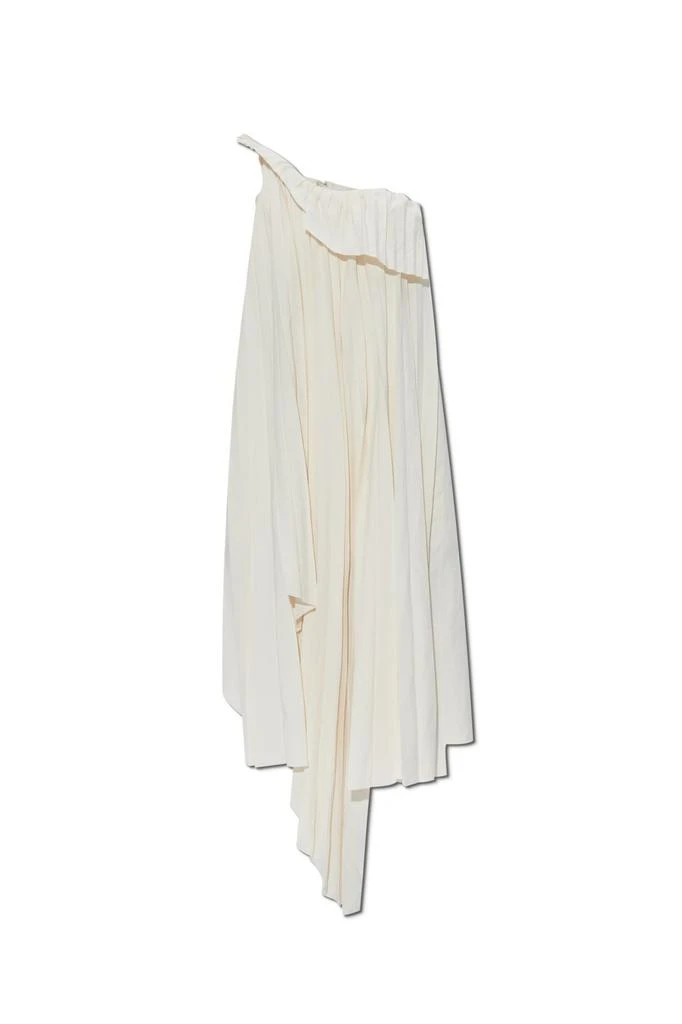 Alexander McQueen Alexander McQueen Pleated Asymmetric Off-Shoulder Midi Dress 1