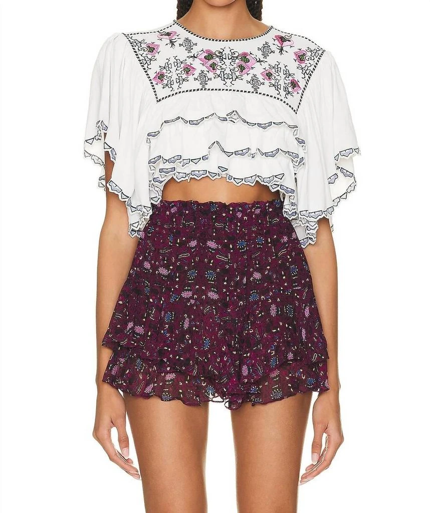 Isabel Marant Isabel Marant - Sana Embroidered Crop Top 1