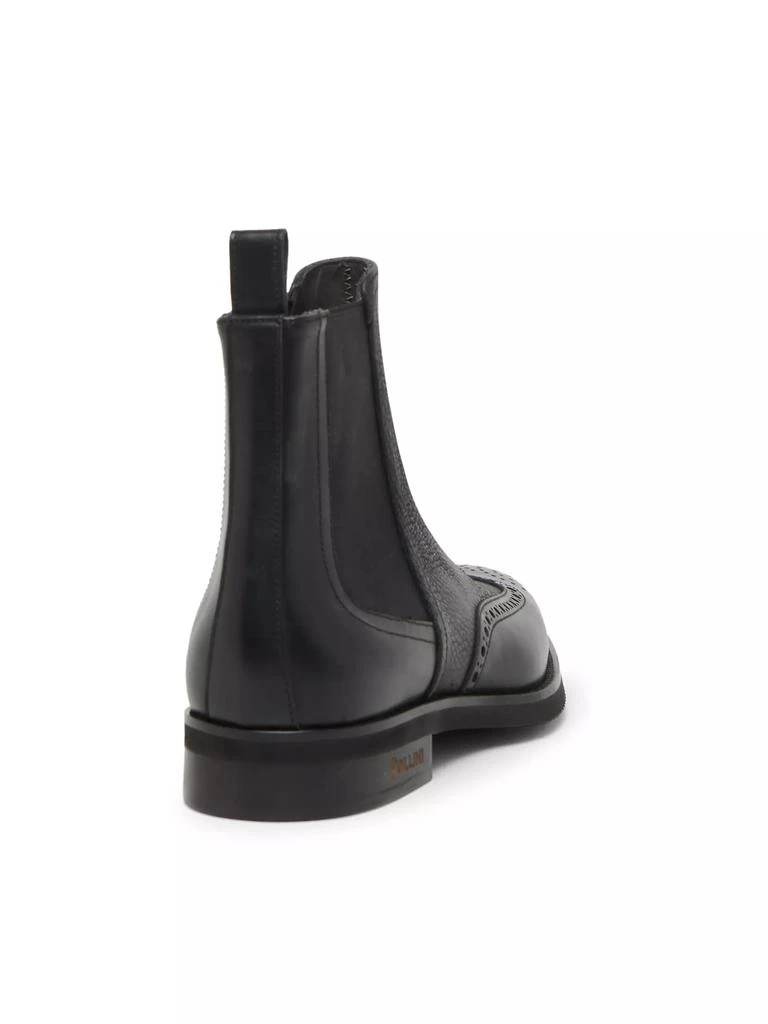 POLLINI Perforated Leather Ankle Boots 3