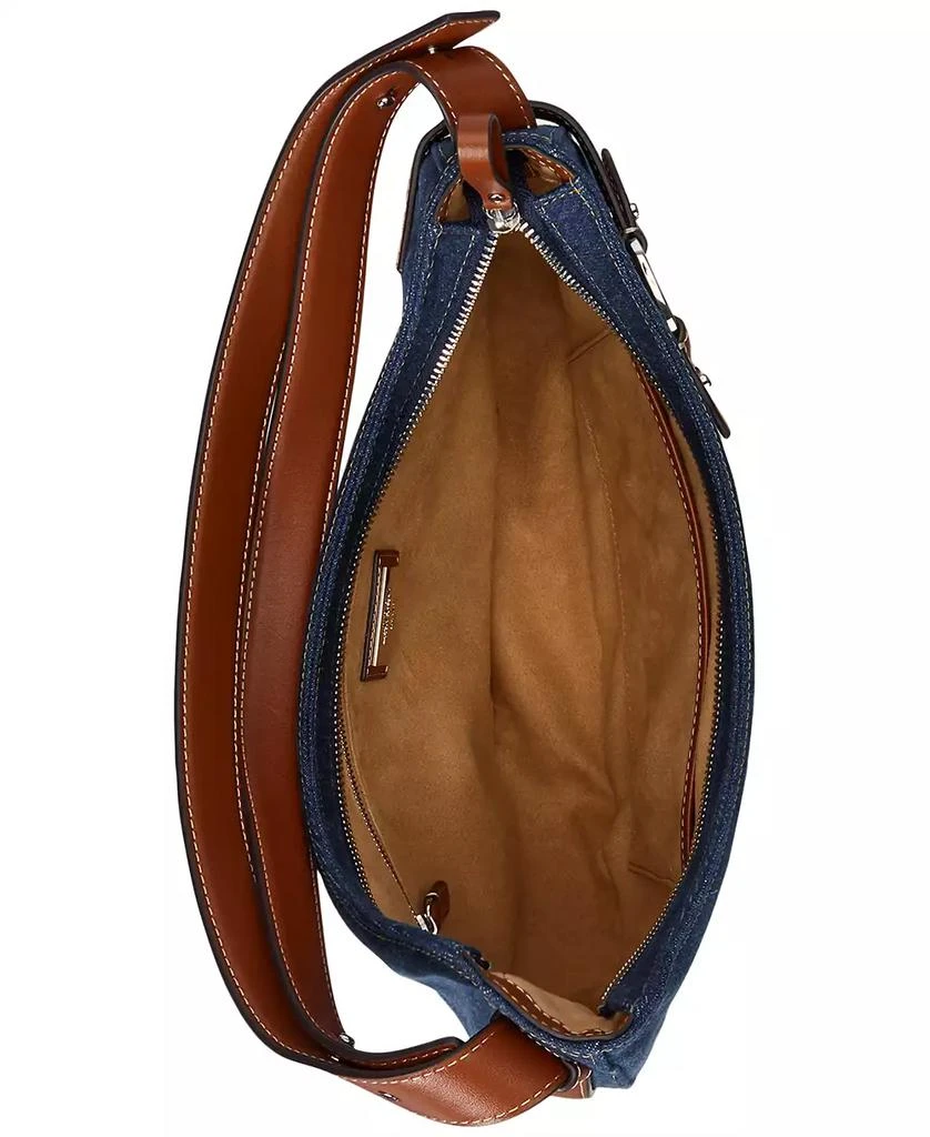 Ralph Lauren Tasha Large Denim Shoulder Bag 4