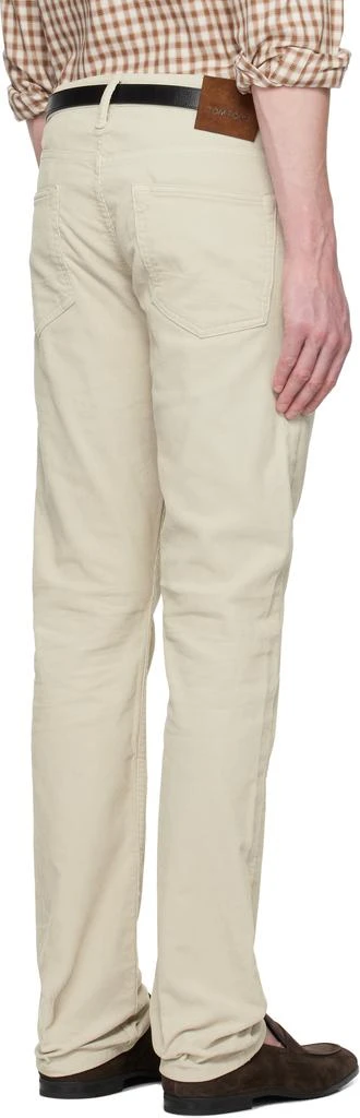 Tom Ford Beige Micro Cord Slim Fit Jeans 3
