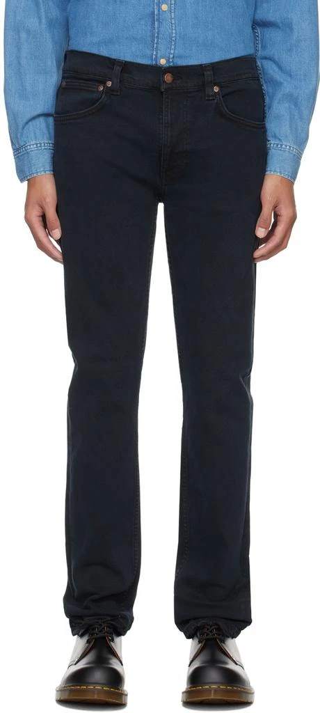Nudie Jeans Black Lean Dean Jeans 1