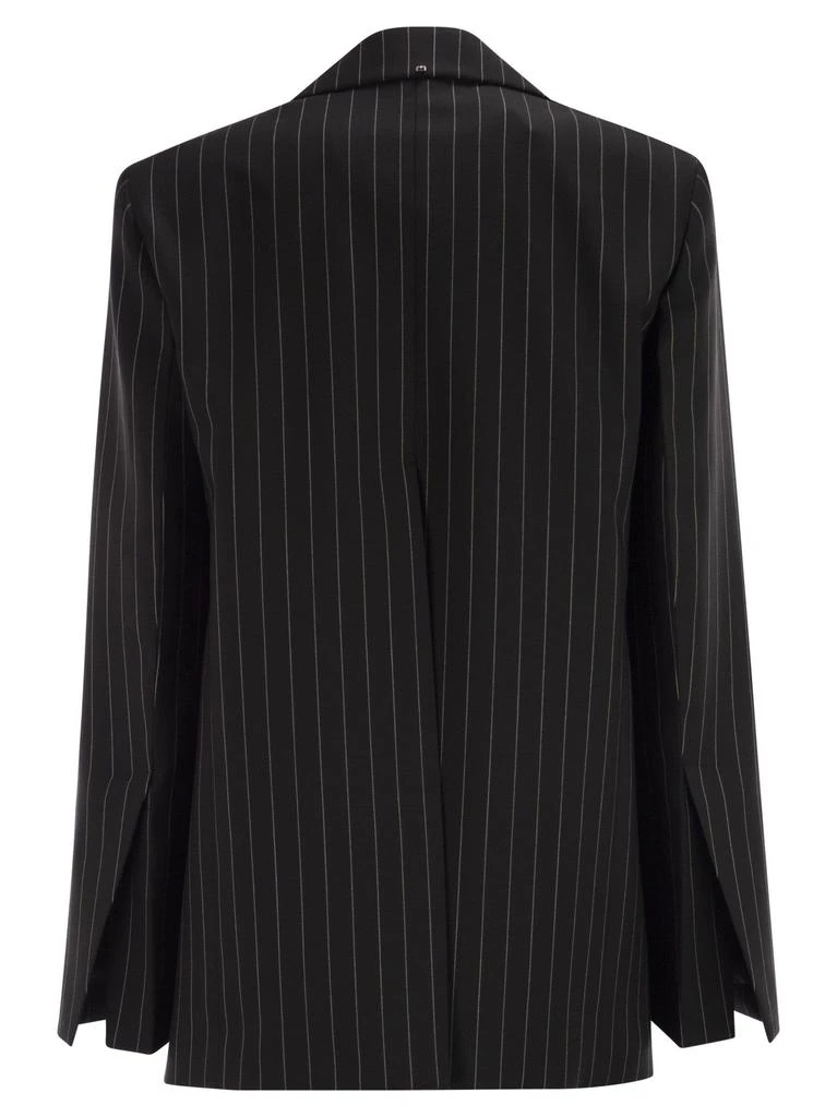 Max Mara Spxdivina - Tailored Blazer In Pinstriped Gabardine 2
