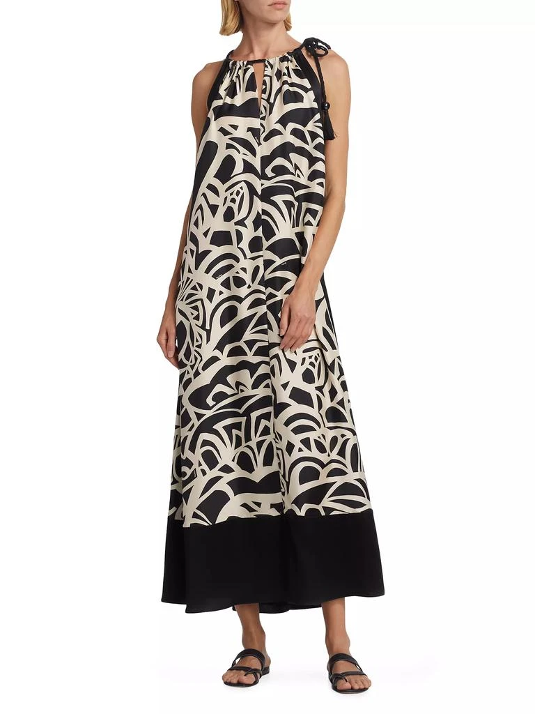 Max Mara Licenza Printed Silk Tent Dress 3