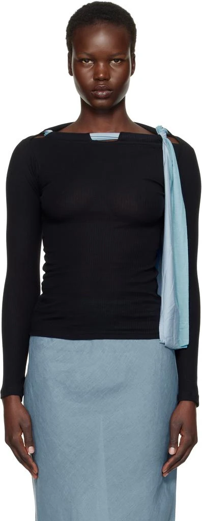 Shop Black & Blue Circ Long Sleeve T-Shirt on Sale at BeyondStyle 