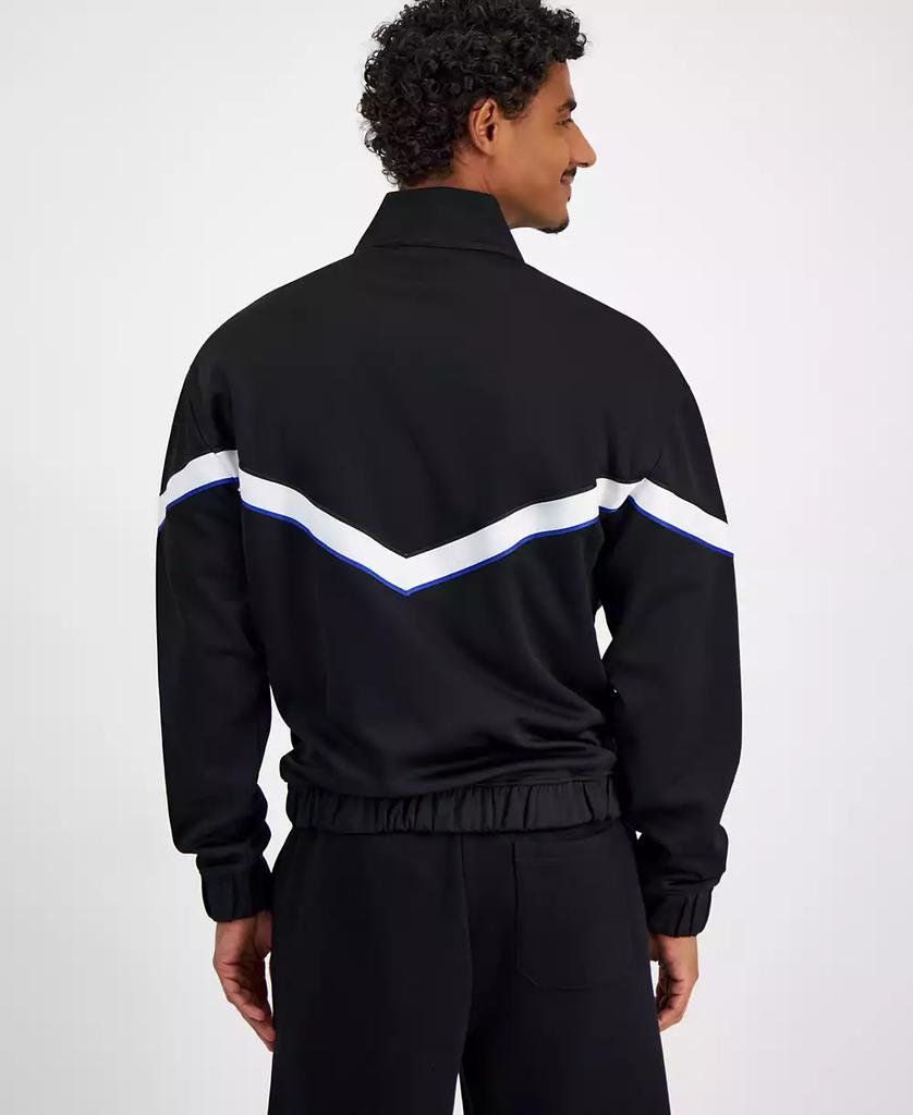Hugo Boss Men's Napones Zip Front Chevron Stripe Track Jacket