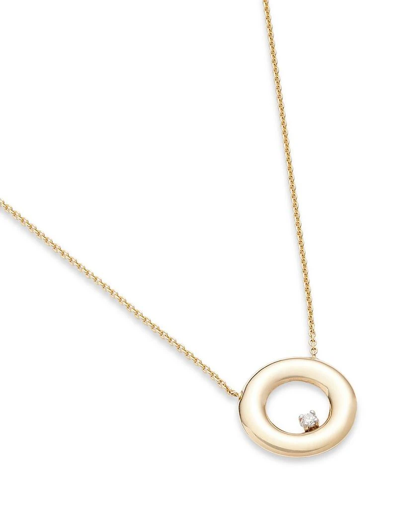 Alberto Amati 14K Yellow Gold Diamond Circle Pendant Necklace, 16" 3