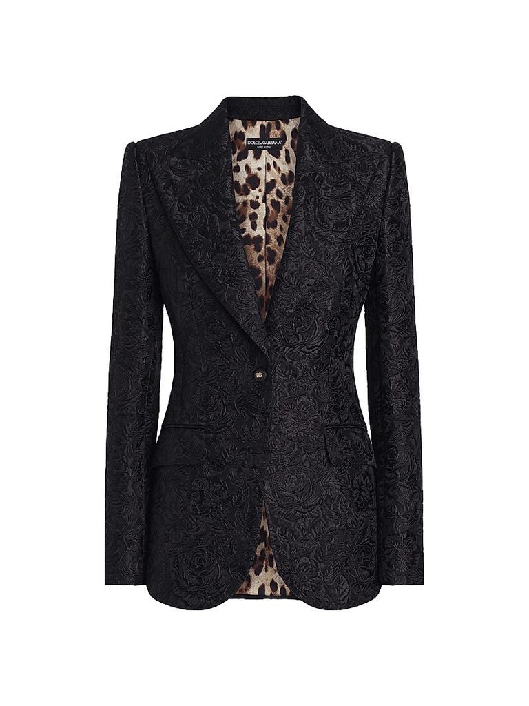 Dolce & Gabbana Floral Jacquard Single-Breasted Jacket