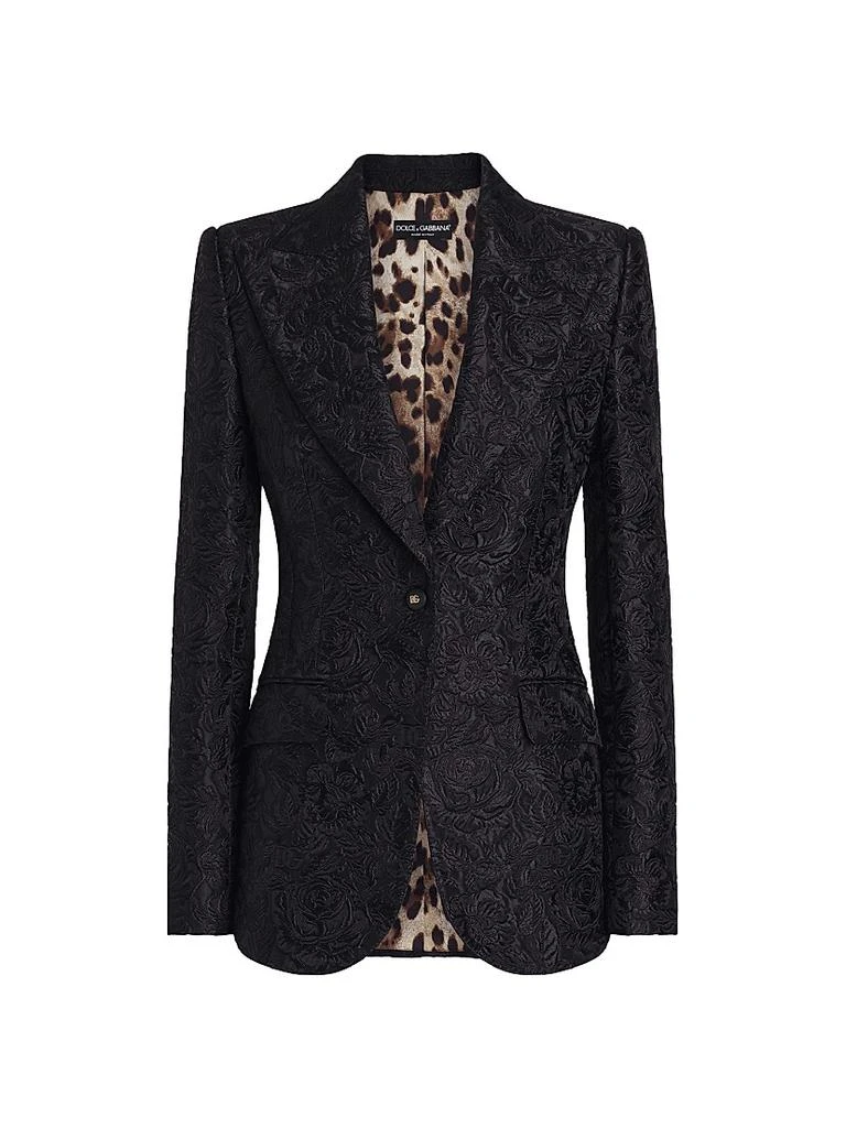 Dolce & Gabbana Floral Jacquard Single-Breasted Jacket 1