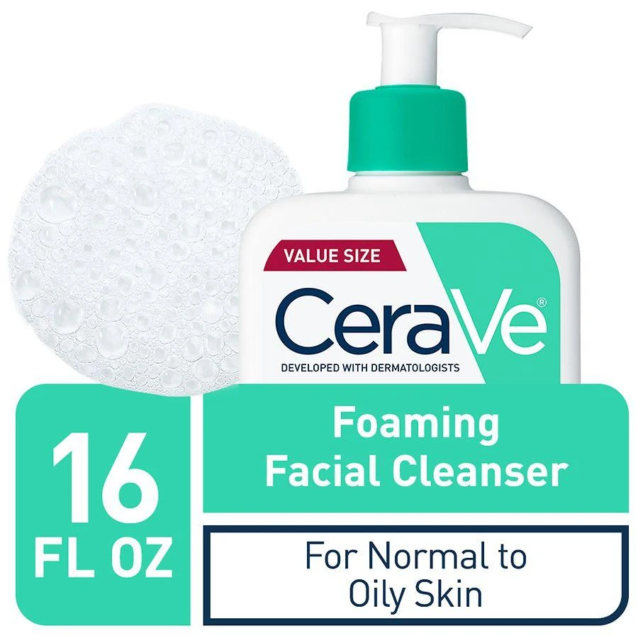 CeraVe Fragrance-Free Face Cleanser, Foaming Face Wash with Hyaluronic Acid 3