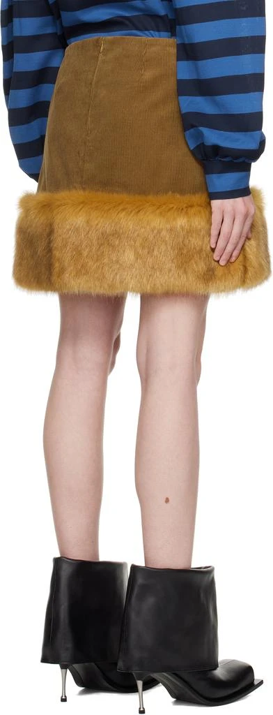 FIDAN NOVRUZOVA Brown & Orange Fox Miniskirt 3