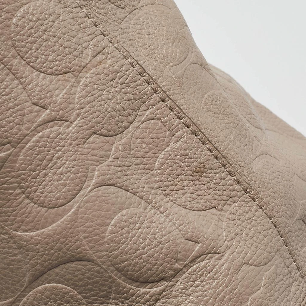 Coach Coach Beige Signature Embossed Leather Bleecker Zip Tote 7