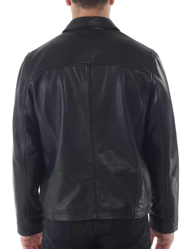 Missani Le Collezioni Classic Fit Leather Bomber Jacket 2
