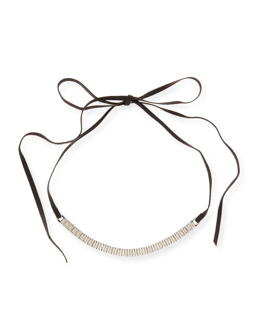 FALLON Armure Watch Strap Leather Choker Necklace 3