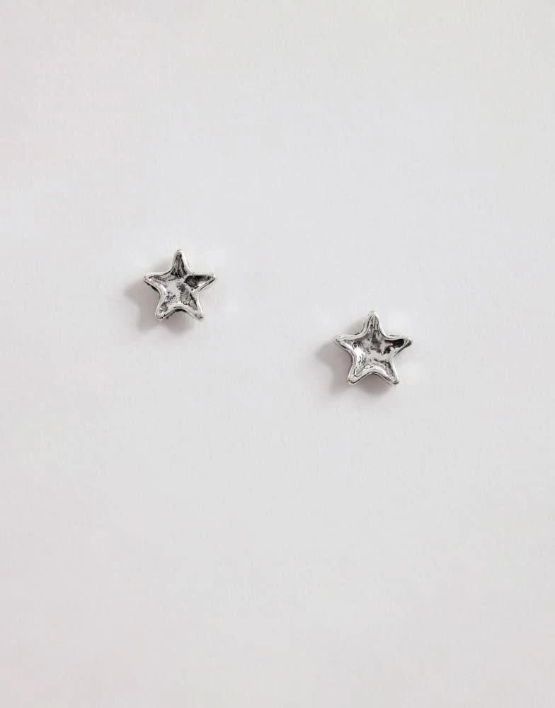 ASOS ASOS DESIGN star stud earrings in silver