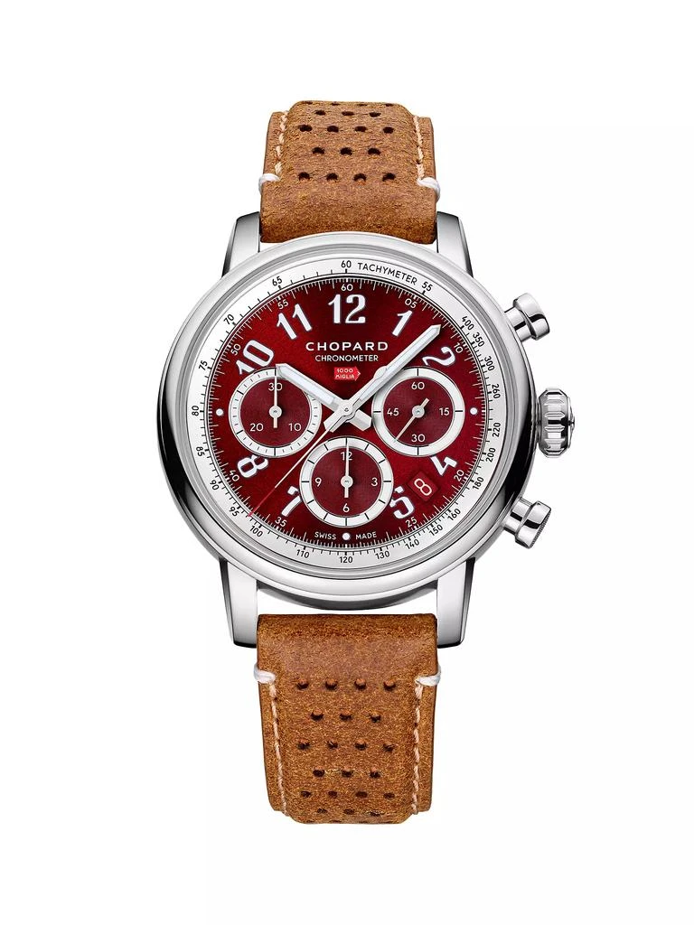 Chopard Classic Racing Stainless Steel & Leather Watch 1