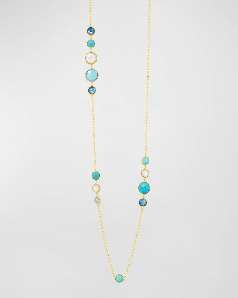 FREIDA ROTHMAN Shades of Hope Long Chain Multi-Stone Necklace 1