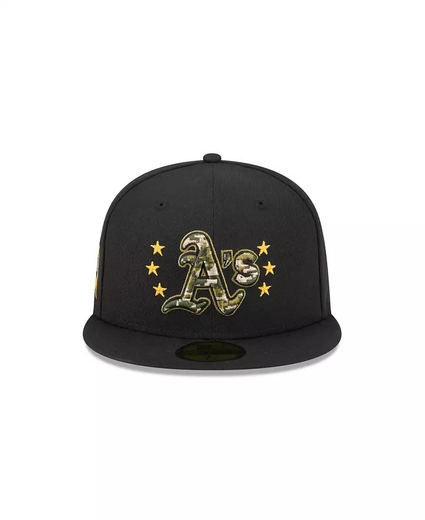 New Era Men's Black Oakland Athletics 2024 Armed Forces Day On-Field 59FIFTY Fitted Hat 3