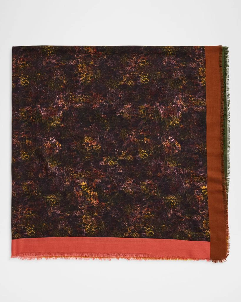 Lafayette 148 New York Impression-Print Square Silk Scarf