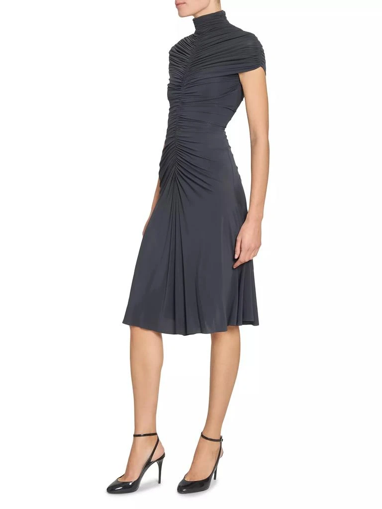 Alaïa Gathered Mock Turtleneck Midi-Dress 4
