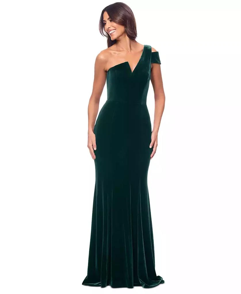 Betsy & Adam Petite Velvet Gown 1