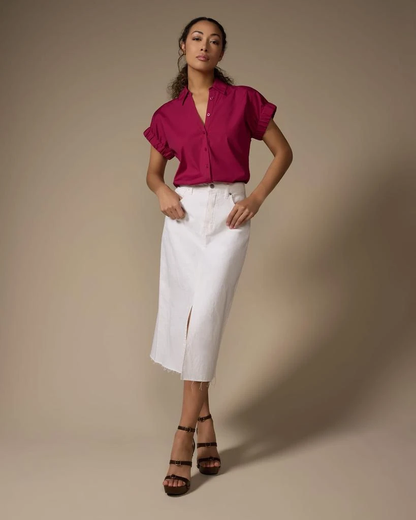 VERONICA BEARD Victoria Denim Midi Skirt 2