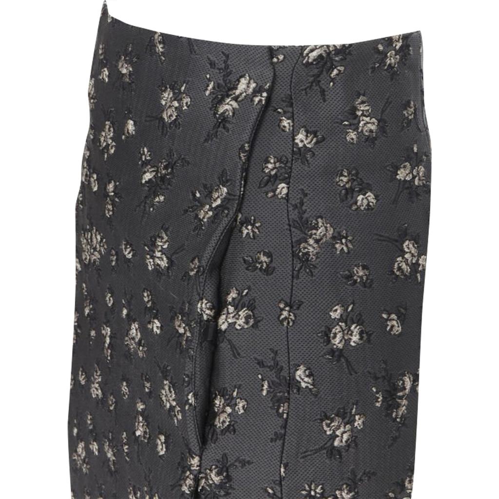 Brock Collection floral cloque dart knitee length pencil skirt