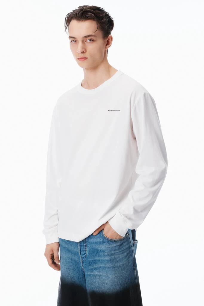 Alexander Wang UNISEX LONG SLEEVE TEE IN HIGH TWIST JERSEY 3