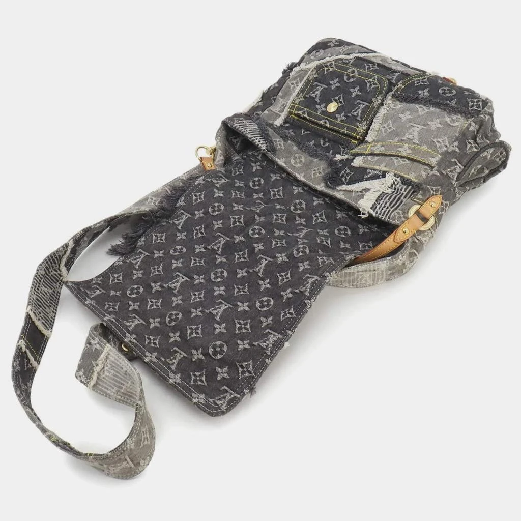 Louis Vuitton Louis Vuitton Black Monogram Denim Patchwork Handbag 7