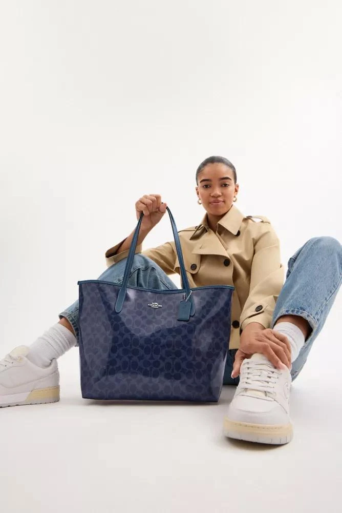 Coach City Tote Bag In Signature Canvas 8