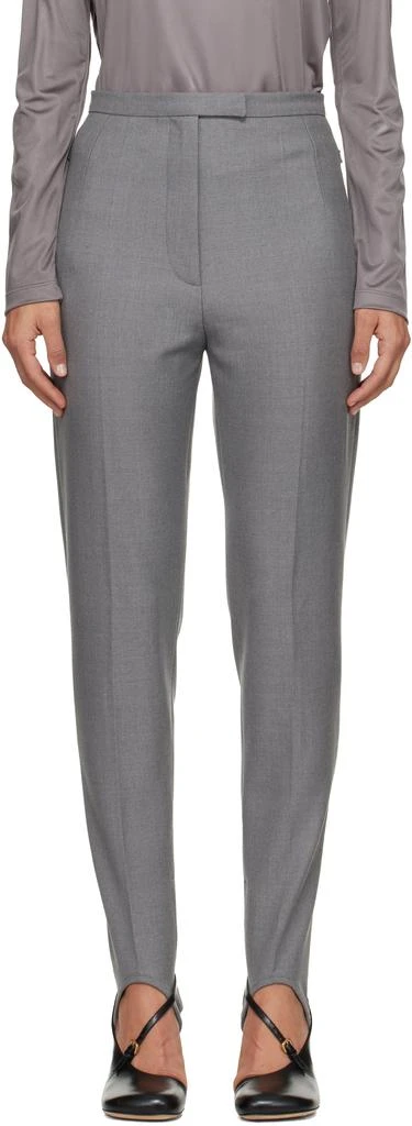 Dries Van Noten Gray Stirrup Trousers 1