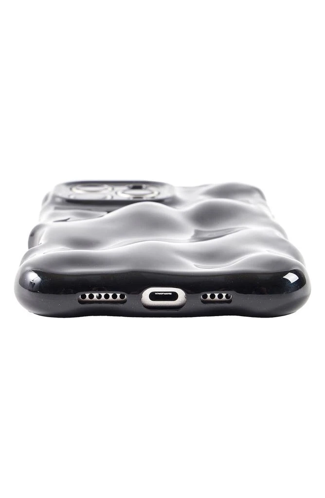 Auramma Glossy Black Bubbles iPhone 16 Pro Max Case 2