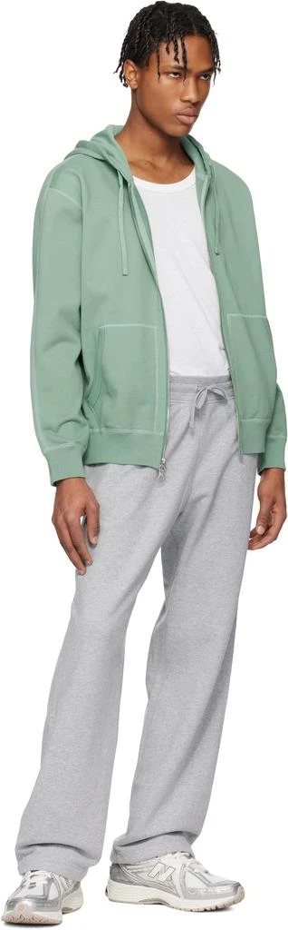 REIGNING CHAMP Green Midweight Terry Standard Zip Hoodie 4