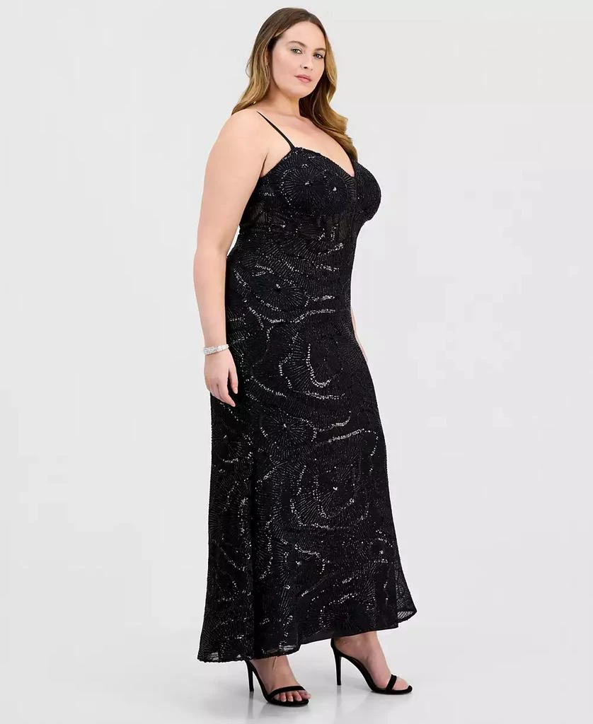 Say Yes Plus Size Sequinned Mermaid Gown 2