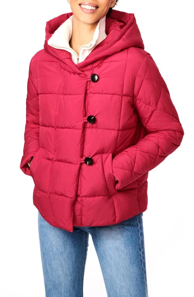 Bernardo Hooded Recycled Polyester Puffer Jacket