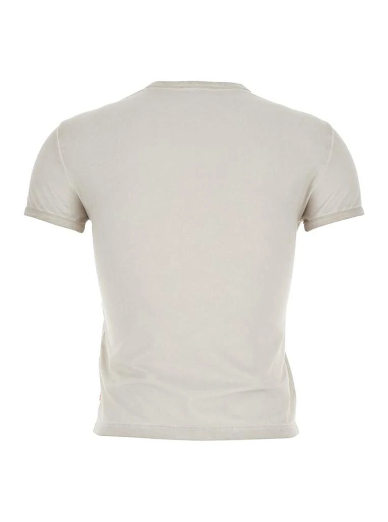 Diesel 'T-Nekka' White T-Shirt With Embossed Details On The Front In Cotton Blend Woman 2