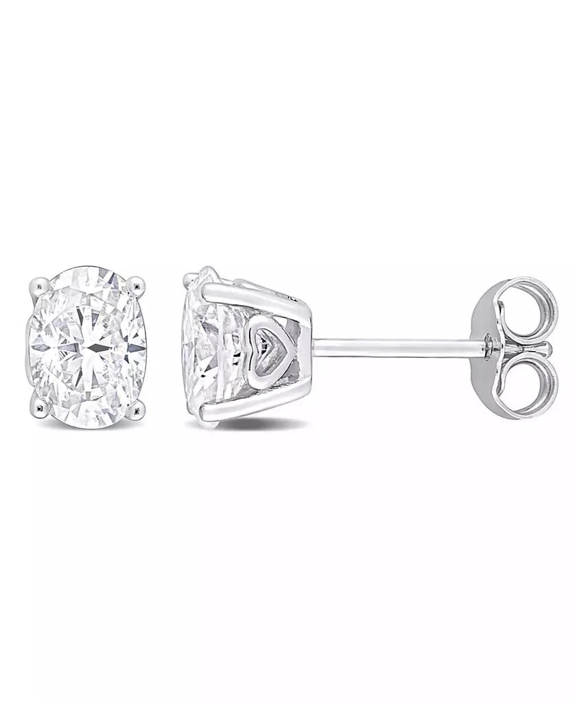 Macy
s Oval Moissanite Stud Earrings 2 ct. t.w in Sterling Silver
