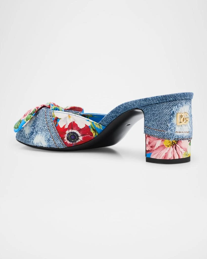 Dolce 
Gabbana Kiera Sofia Denim Floral Bow Sandals 4