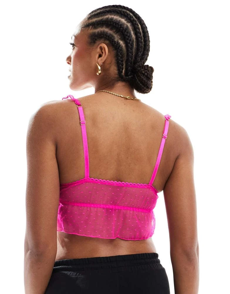 Cotton:On Cotton:On Holly lace longline bralette in pink 4