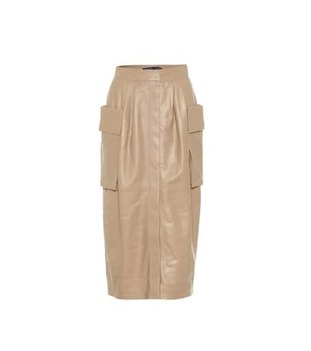 Zeynep Arçay Leather cargo midi skirt