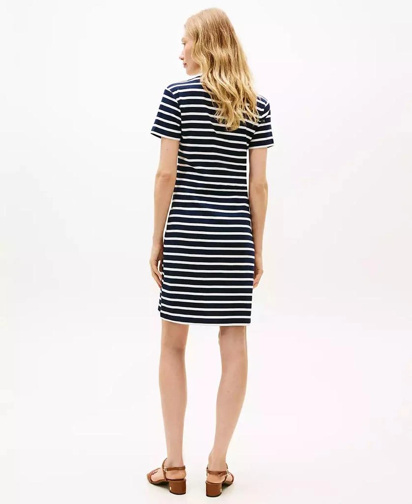 Tommy Hilfiger Women
s Ribbed Stripe V-Neck T-Shirt Dress 4