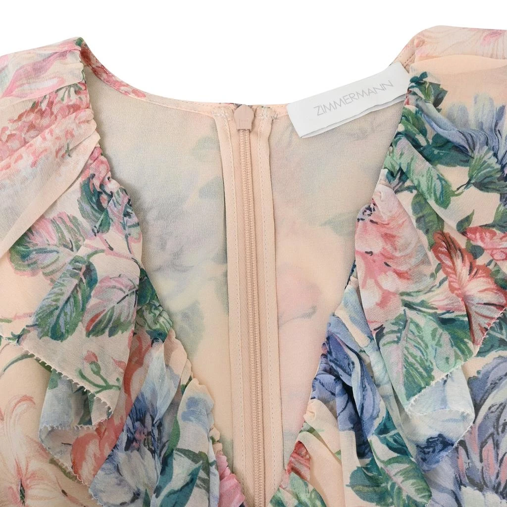 Zimmermann V-Neck Romper in Floral Print Cotton 5
