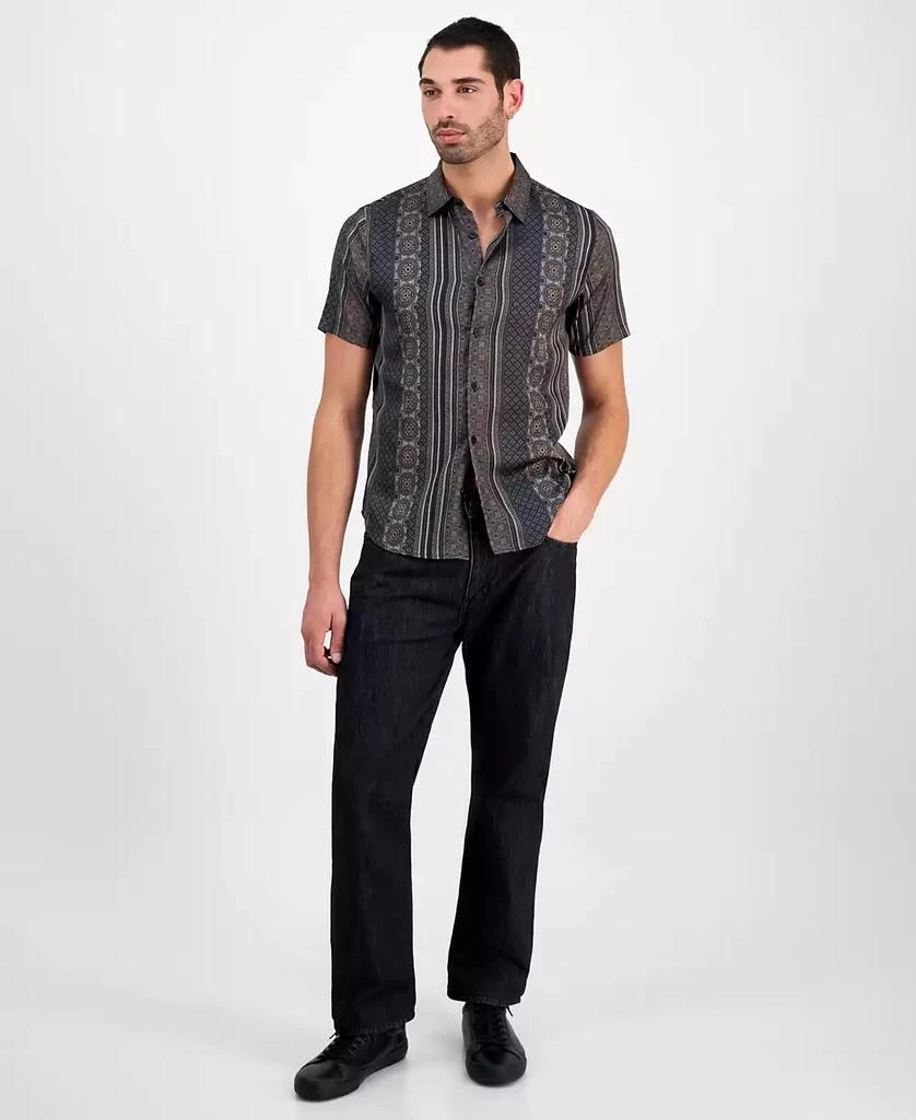 GUESS Men's Mosaic Stripe Shirt 7
