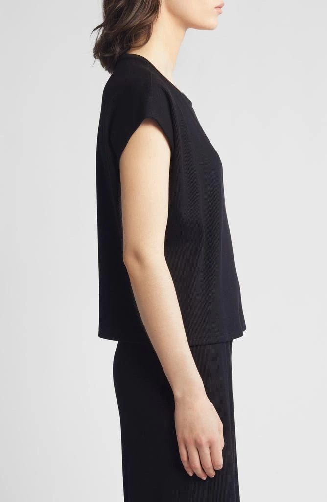 Eileen Fisher Crewneck Boxy Rib T-Shirt 3